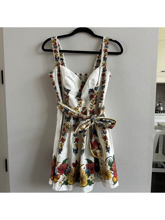 Farm Rio Dresses & Skirts - FARM Rio off-white tropi belted mini dress Size Small